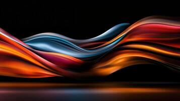Abstract background with colorful waves photo