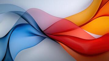 A colorful abstract background with a red, orange and blue wave photo