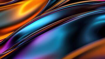 A colorful abstract background with waves photo