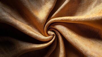 A piece of fabric with a gold color and a spiral pattern photo