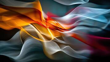 Abstract background with colorful waves photo