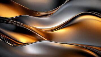 A piece of artwork with a gold and silver color scheme photo