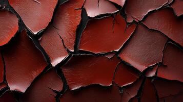 Cracked red wall background photo