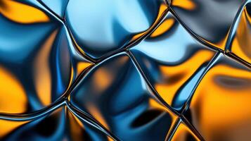 Abstract blue and orange abstract background photo