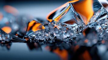 A close up of some ice crystals photo