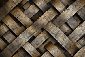 Wooden texture background with a weave pattern photo