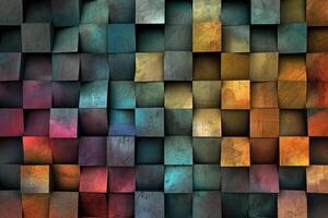 Abstract background with colorful squares photo
