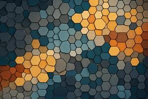 Abstract background with hexagonal tiles photo