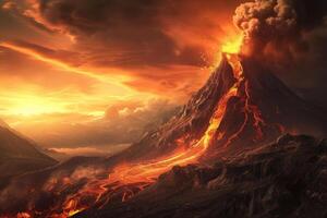 Volcano, lava, lava flow, lava, lava flow, lava, lava, lava, photo