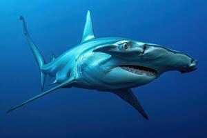 A large shark with its mouth open photo