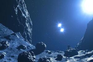 An artist's impression of the surface of a planet photo