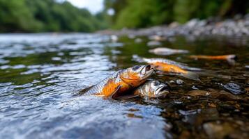 A river with fish in it photo