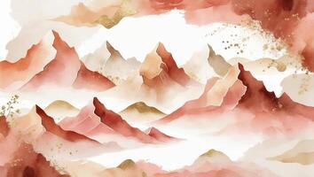 Abstract mountain landscape with warm colors and soft textures in a serene, artistic style photo
