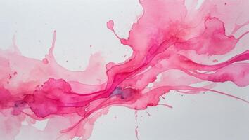 Vibrant pink watercolor abstract design on a light background photo