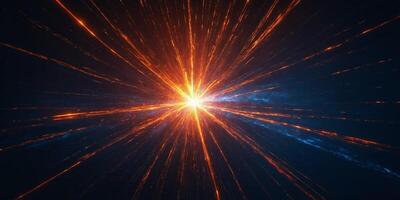 Vibrant explosion of light bursts forth, creating mesmerizing patterns in a cosmic display at the edge of the universe photo