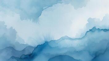 Soft blue watercolor pattern evokes calm and tranquility in artistic design for various creative projects photo