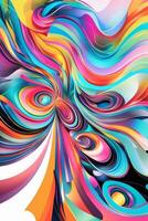 Vibrant abstract swirl showcases colorful patterns and flowing shapes in a dynamic composition of hues and textures photo