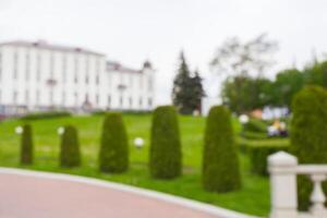 Blurred park, natural background photo