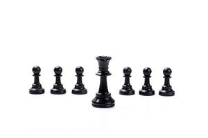 Chess game or chess pieces with white background photo
