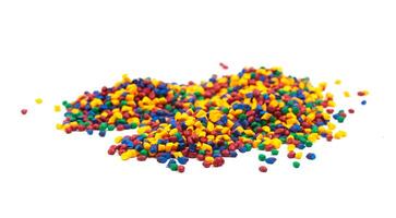tinted plastic granulate for injection moulding process photo
