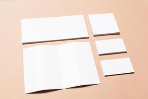 Mock up on beige background photo