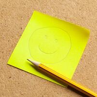 notes on corkboard background photo