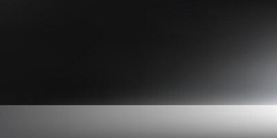 Empty Black studio background. Abstract gradient black and gray. Space for selling products on the website. illustration vector