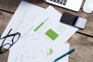 financial graph and chart photo