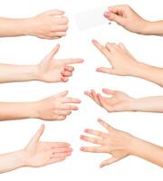 Various hand gestures for communication in a collaborative setting photo