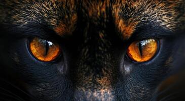 A close up of a cat's eyes photo