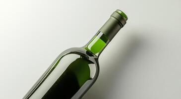 A bottle of wine on a white background photo