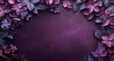 Purple flowers on a dark background photo