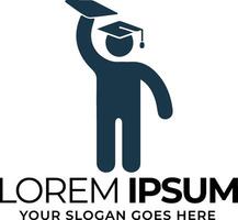 Modern Graduation Logo Design Illustration EPS 10 File vector