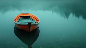 A boat floating in the water photo
