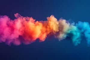 Colorful smoke on a dark background photo
