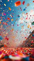 Confetti falling from the sky photo