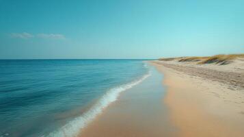 A beach with sand and water photo
