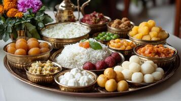 A plate with various types of food on it photo