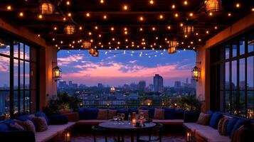 The rooftop terrace at the hotel barcelo bangkok photo