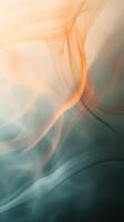 Abstract background with orange and blue waves photo