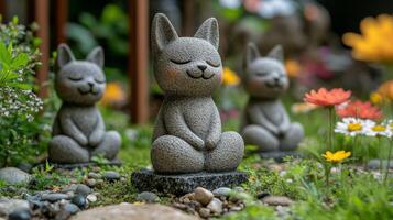 Buddha statue in the garden photo