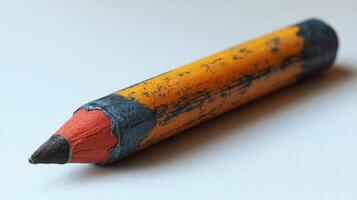 A close up of a pencil with a black tip photo