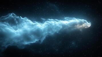 A blue nebula in space photo