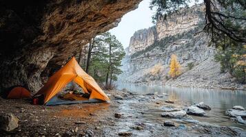 Camping in the grand canyon photo