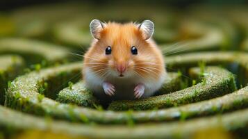 Hamster in maze photo