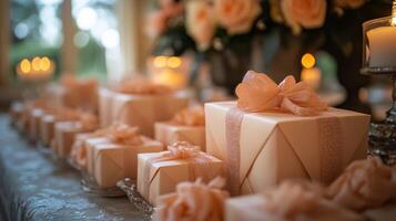 Pink wedding favors photo
