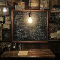A blackboard with writing on it photo