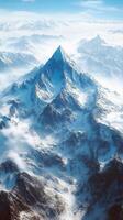 A mountain range is shown in this image photo