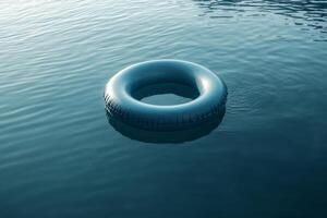 An inflatable floating in the water photo