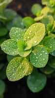 A plant with water droplets on it photo
